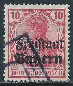 Bavaria, Sc #180, 10pf Used