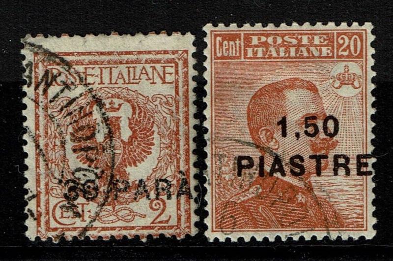 Italy Offices in Turkish Empire SC# 44 & 45, Cancelled, See notes - S3090