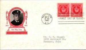 1940 Famous American FDC - John Philip Sousa - Composer - F16726