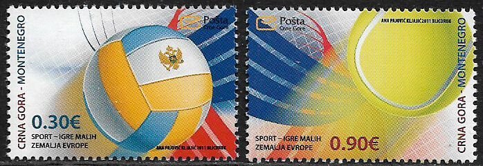 Montenegro #287-8 MNH Set - Games of Small European States