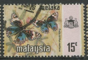 STAMP STATION PERTH Malacca #79 Butterfly Type State Crest Used  1971