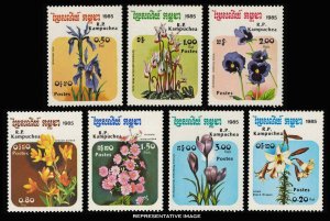 Cambodia Scott 596-602 Mint never hinged.