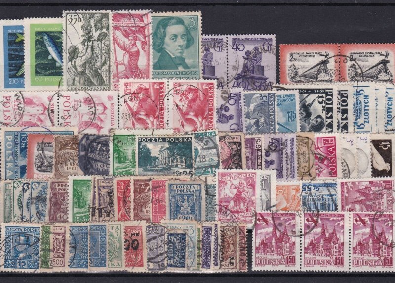 poland and a few only  russia  stamps  ref r11810 