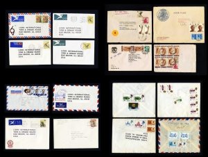 80 Lions Club of the World Covers to Lions International, USA - 1975 to 1978