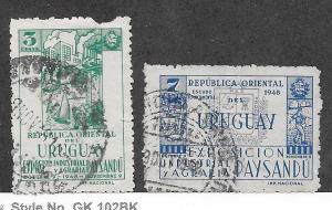Uruguay #564-565    (U)  CV$0.50