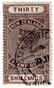 (I.B) New Zealand Revenue : Stamp Duty 30/- 