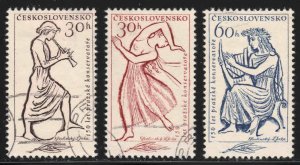 Czechoslovakia #1044-46 ~ Cplt Set of 3 ~ Music ~ Ucto, MX  (1961)