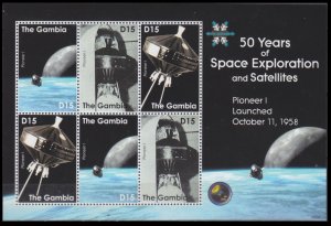 2008 Gambia 5955-57KL 50 years of the launch of the Pioneer I satellite 8,00 €