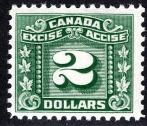 van Dam FX85, $2 green, MNH, Three Leaf Federal Excise Revenue Tax Canada