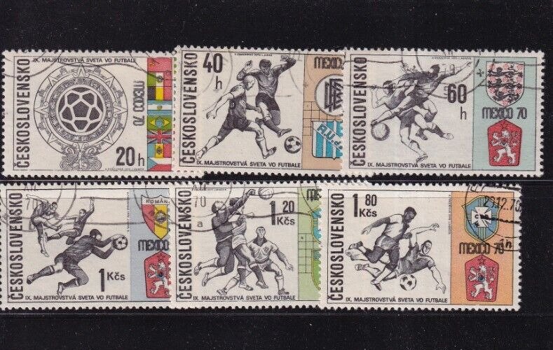 ER02 Czechoslovakia 1970 FIFA World Cup - Used stamps