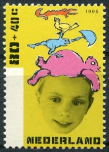 Netherlands Sc#B696 MNH, 80c+40c yl & multi, Children Stamps 1996 (1996)