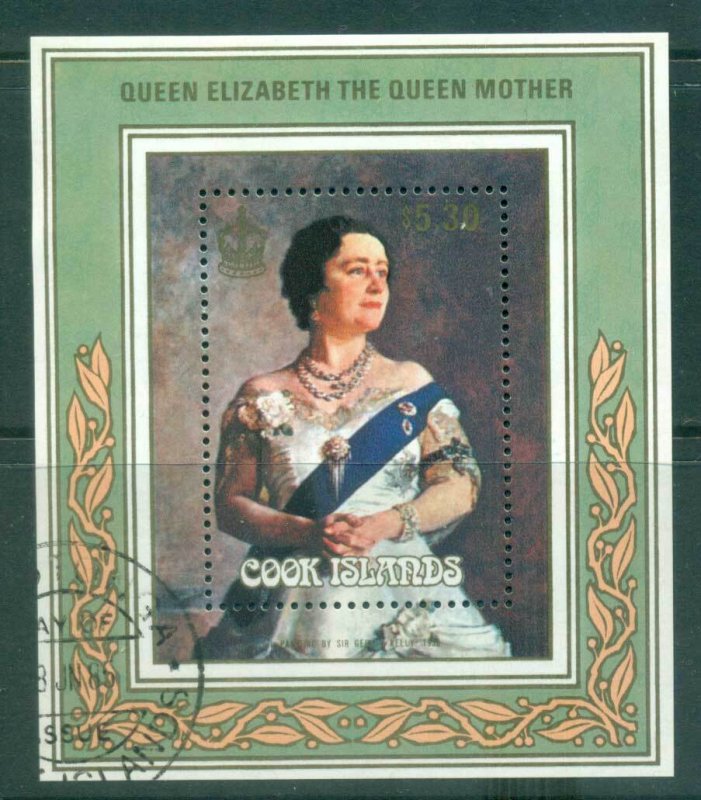 Cook Is 1985 Queen Mother 85th Birthday MS FU Lot55359