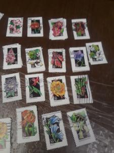 USA Used 29c Flowers Lot