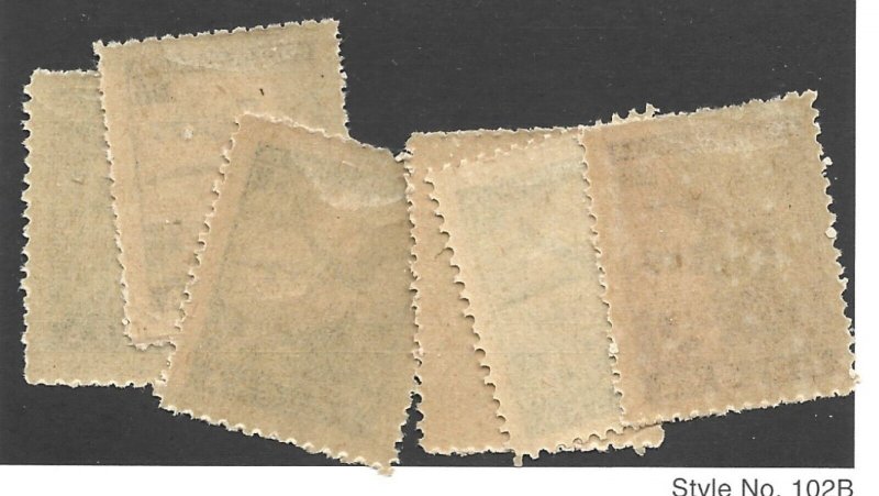 Poland Scott C13-18 Airmails Overprinted Groszy Unused Hinged 