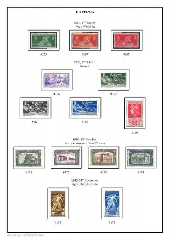 Italian Colonies and Territories 1893-1960 PDF(DIGITAL) STAMP ALBUM PAGES