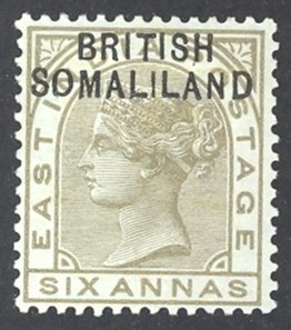 Somaliland Protectorate Sc# 13 MH 1903 6a overprints Queen Victoria
