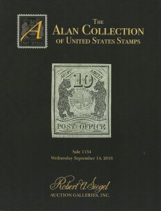 Alan Collection of U.S. Stamps, R. A. Siegel, N.Y., Sale 1134, Sept. 14, 2016