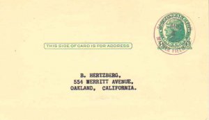 United States California Mather Field Br. Sacramento 1941 violet double ring ...