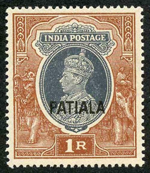 ICS PATIALA SG102 1941 top value U/M