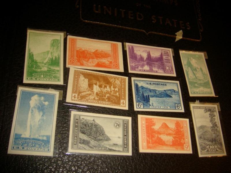 rlivory US #756-65  national parks imperf MINT  CV$25