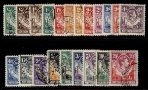 NORTHERN RHODESIA GVI SG25-45, 1938-52 complete set, FINE USED. Cat £170. SET