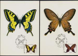 USSR (Russia) 5525-9 on Maxi Cards - Butterflies