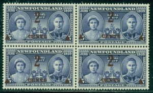 NEWFOUNDLAND SCOTT # 250 BLOCK OF FOUR, MINT, OG, NH, VERY FINE, GREAT PRICE!