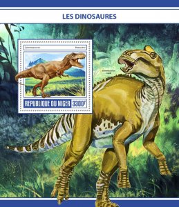 Dinosaurs Stamps Niger 2017 MNH Prehistoric Animals Tyrannosaurus rex 1v S/S