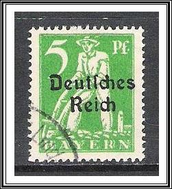 Bavaria #256 Plowman Overprinted Used