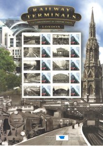 GB 2014 BC-425  Railway terminals smiler sheet no. 400 UNMOUNTED MINT/MNH