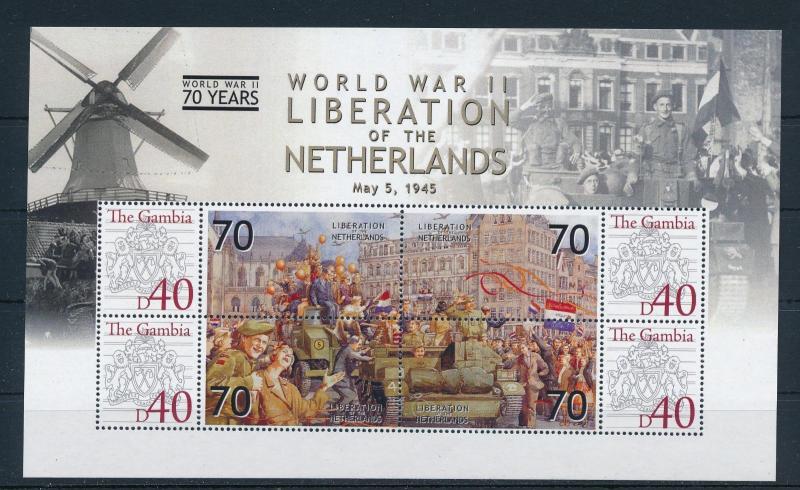 [81143] Gambia 2008 Second World war Liberation of Netherlands Sheet MNH