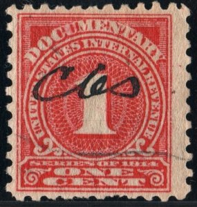 R207 1¢ Documentary Stamp (1914) Used