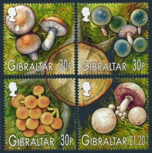 Gibraltar 950-953,953a sheet,MNH. Mushrooms,2003.