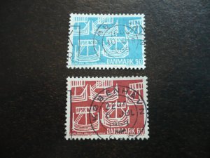Stamps - Denmark - Scott# 454-455 - Used Set of 2 Stamps