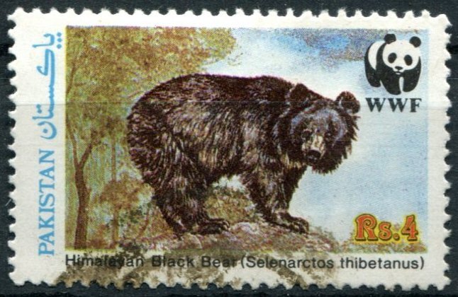Pakistan Sc#719c Used, 4r multi, Wildlife protection (1989)
