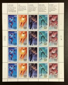 2807-2811   Winter Olympic Hockey Lot of 5 sheets FV $29  Issued 1994