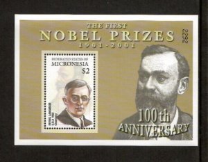 Micronesia 2001 - Nobel Prize Winners - Souvenir Stamp Sheet - Scott #471 - MNH