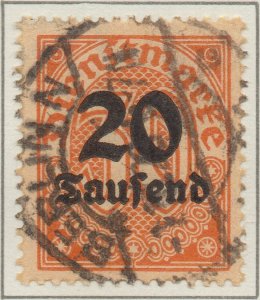 Germany Deutsches Reich Inflation Official Dienstmarke 20 Thousand on 30pf Mi...