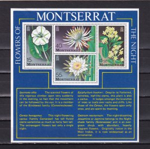 LI07 Montserrat 1977 Flowers  mint hinged souvenir sheet