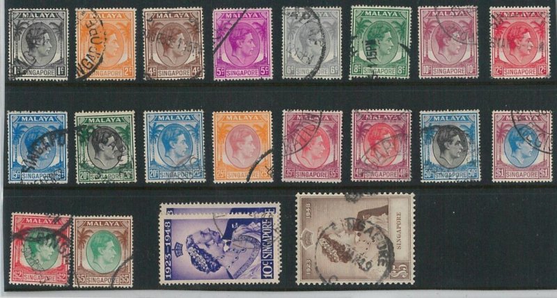 60782 - MALAYA Singapore - STAMPS: SG # 16/30 + 31/32 Used - VERY FINE!!-