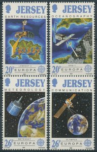 Jersey 1991 MNH Europa Stamps Europe in Space Satellites Meteorology 4v Set 