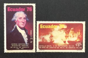 Ecuador 1976 #c589-90, American Bicentennial, MNH.