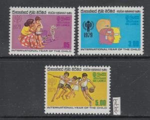 XG-AI390 SRI LANKA - Intl. Year Of The Child, 1979 3 Values MNH Set