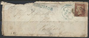 GB SG 30 perf 14 Die II on partial Cover DE 22 1855 cancel SC# 12 see scans /...