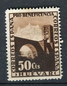 SPAIN; 1930s early Civil War issue fine Mint hinged Beneficencia value