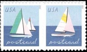 U.S.#5747-48 Sailboats 48c Horiz.Pair, MNH. Postcard Rate