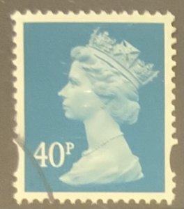 GREAT BRITAIN ELLIPTICAL MACHINS USED 1993-2011 40p BLUE 2band Y1711