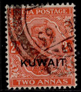 KUWAIT GV SG19b, 2a vermilion, FINE USED.