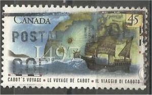 CANADA, 1997, used 45c John Cabot’s Voyage Scott 1649