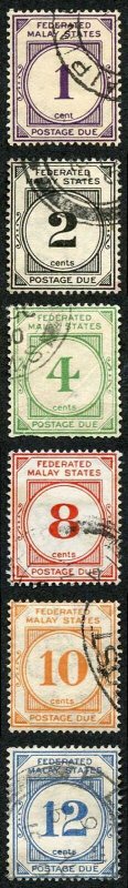 Malay States SGD1w/D6w 1924 Post Due set wmk crown to left